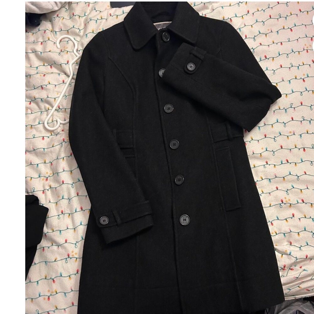 Women's Black/Grey Wool Coat - Jacobs